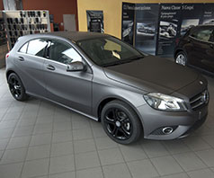 mercedes classe a wrapping grigio opaco