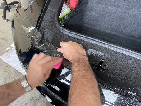 PPF Application of Anti-Stone Protective Film for Car Bodywork