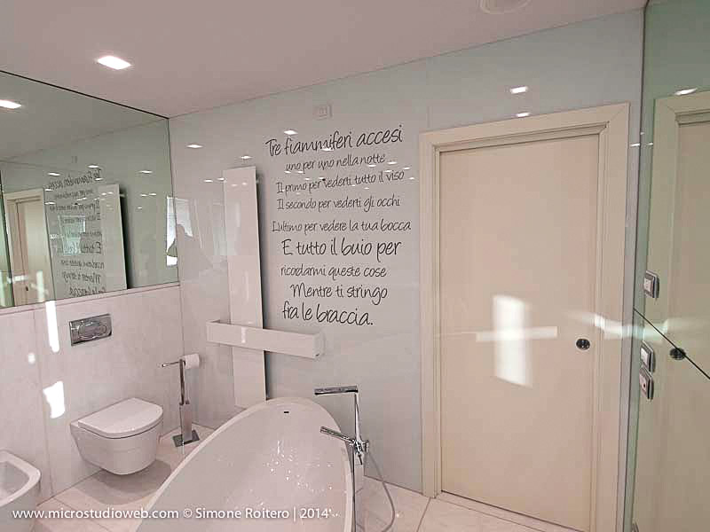 decorazione parete bagno
