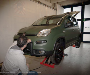 car wrapping Treviso fiat panda verde militare