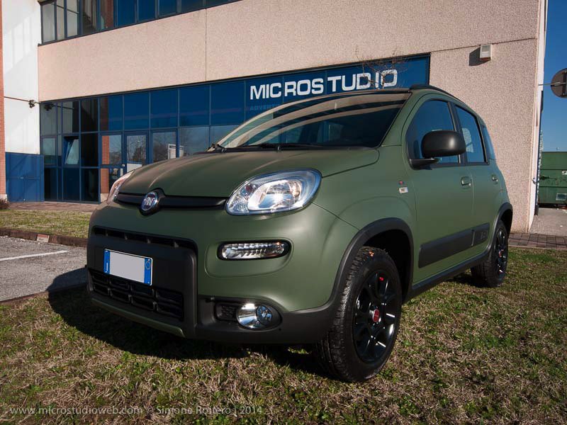 Car Wrapping Treviso fiat Panda verde militare