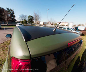 car wrapping Treviso fiat panda verde militare