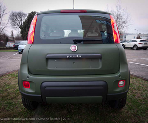 car wrapping Treviso fiat panda verde militare posteriore