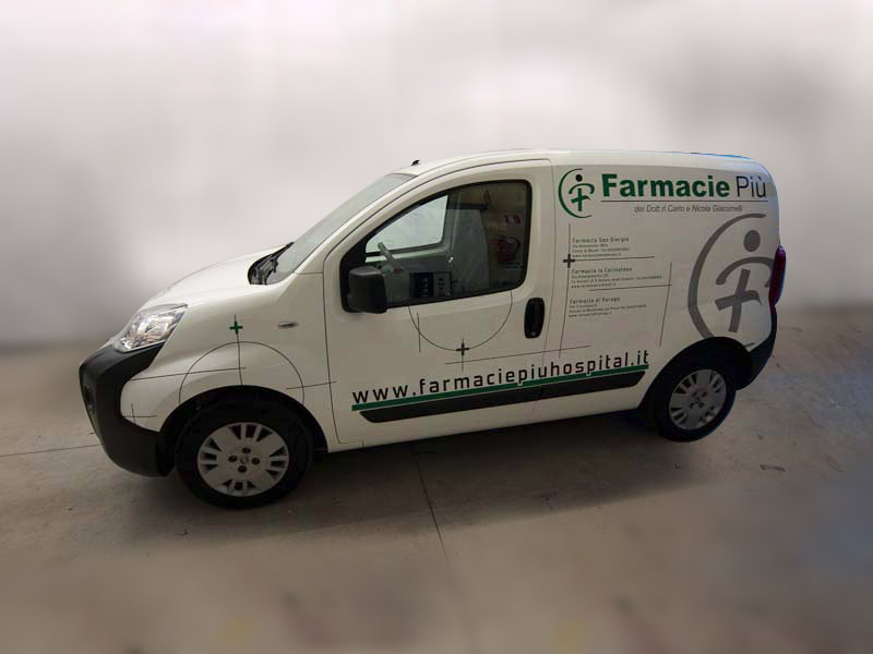 decorazione pubblicitaria furgone fiat fiorino