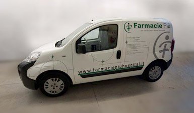 decorazione pubblicitaria furgone fiat fiorino