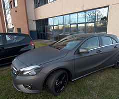 car wrapping grigio opaco mercedes classe a