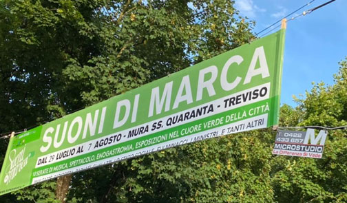 striscione pubblicitario Treviso