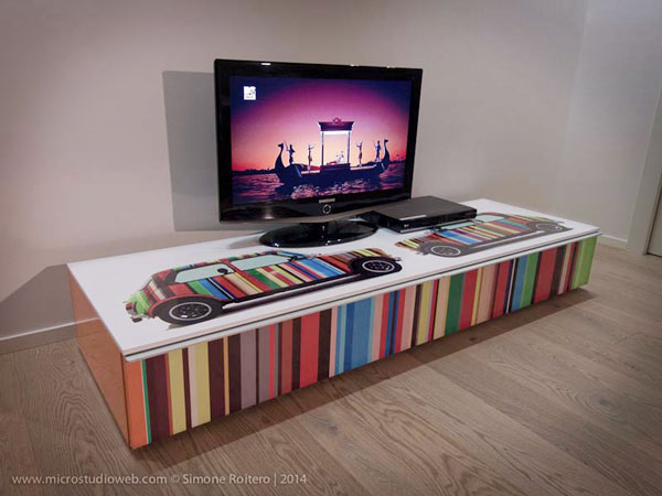 personalizzazione tavolino porta TV