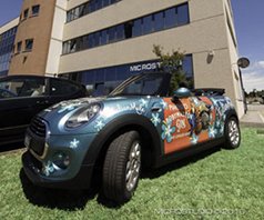 decorazione e pubblicità con pellicole adesive auto mini cabrio