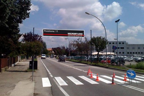 Striscione pubblicitario Treviso - Via Noalese Treviso, palo 11