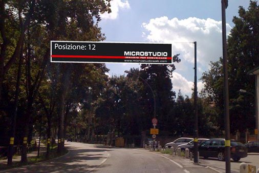 Striscione pubblicitario Treviso - Viale Oberdan Treviso, palo 12
