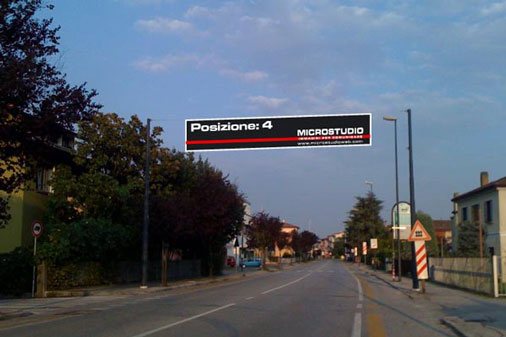 Striscione pubblicitario Treviso - Via Castellana Treviso, palo 1