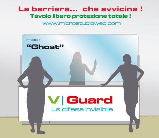 VGuard Ghost protezione plexiglass banco vendita