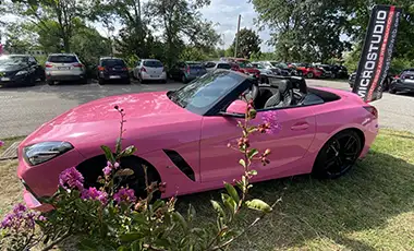 Car Wrapping BMW Z4 Pellicola Rosa