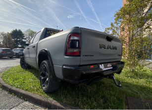 Dodge Ram Car Wrapping Grey